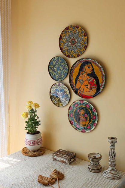 Madhubani Wall Plates - Set of 5