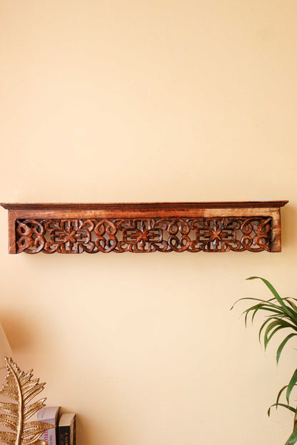 Brown Antique Carving Wall Bracket