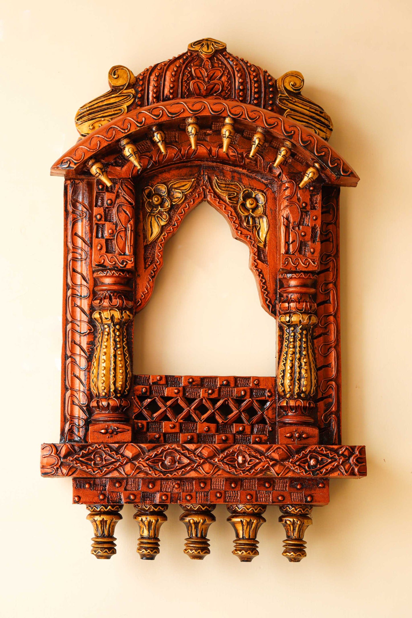 Rajasthani Wooden Jharokha Wall Hanging