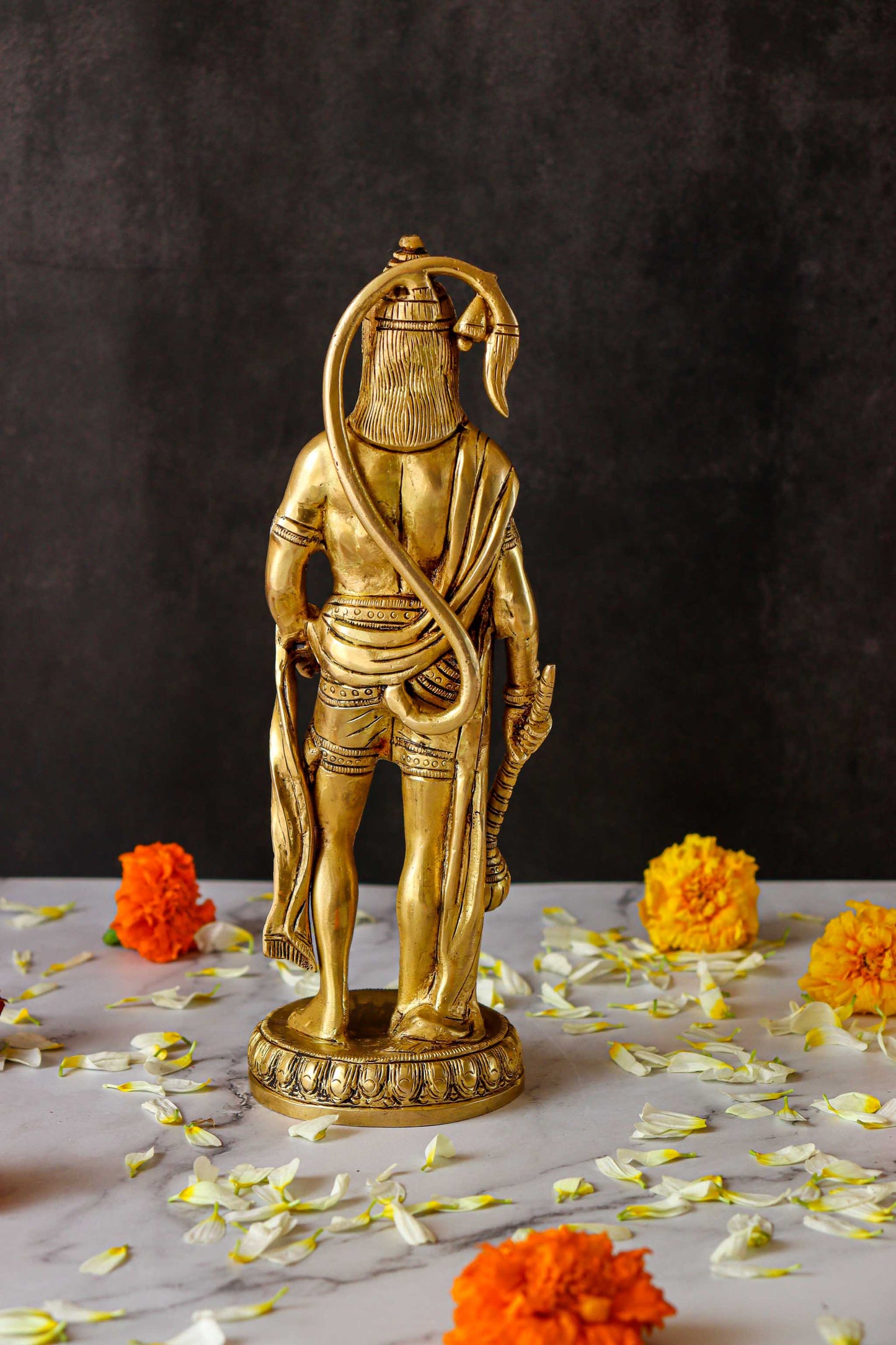 Bahubali Hanuman Standing Brass Statue