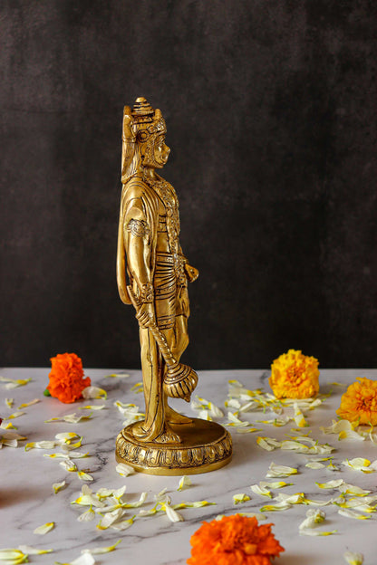 Bahubali Hanuman Standing Brass Statue