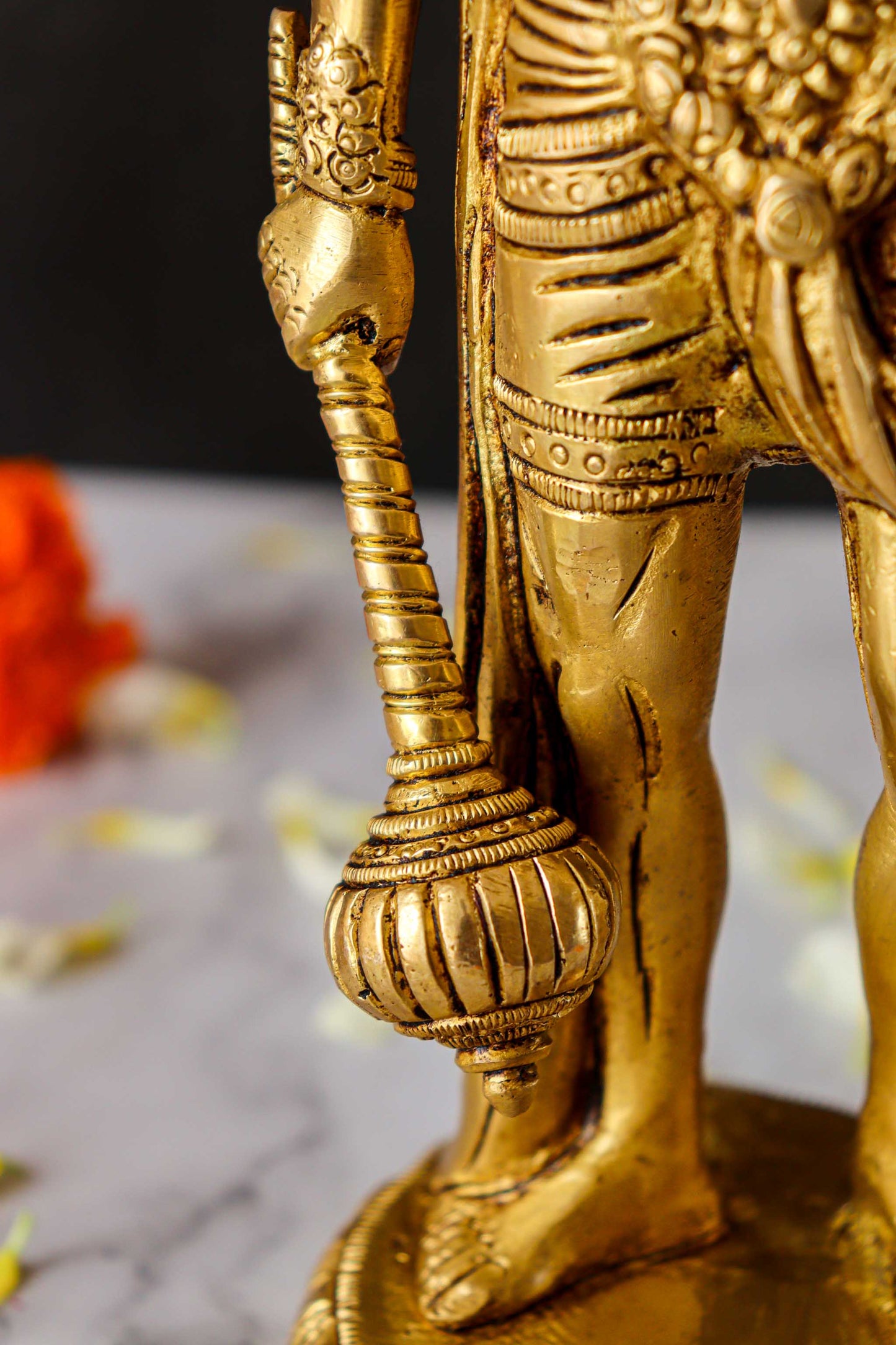 Bahubali Hanuman Standing Brass Statue