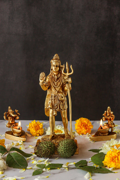 Lord Shiva Standing Brass Statue