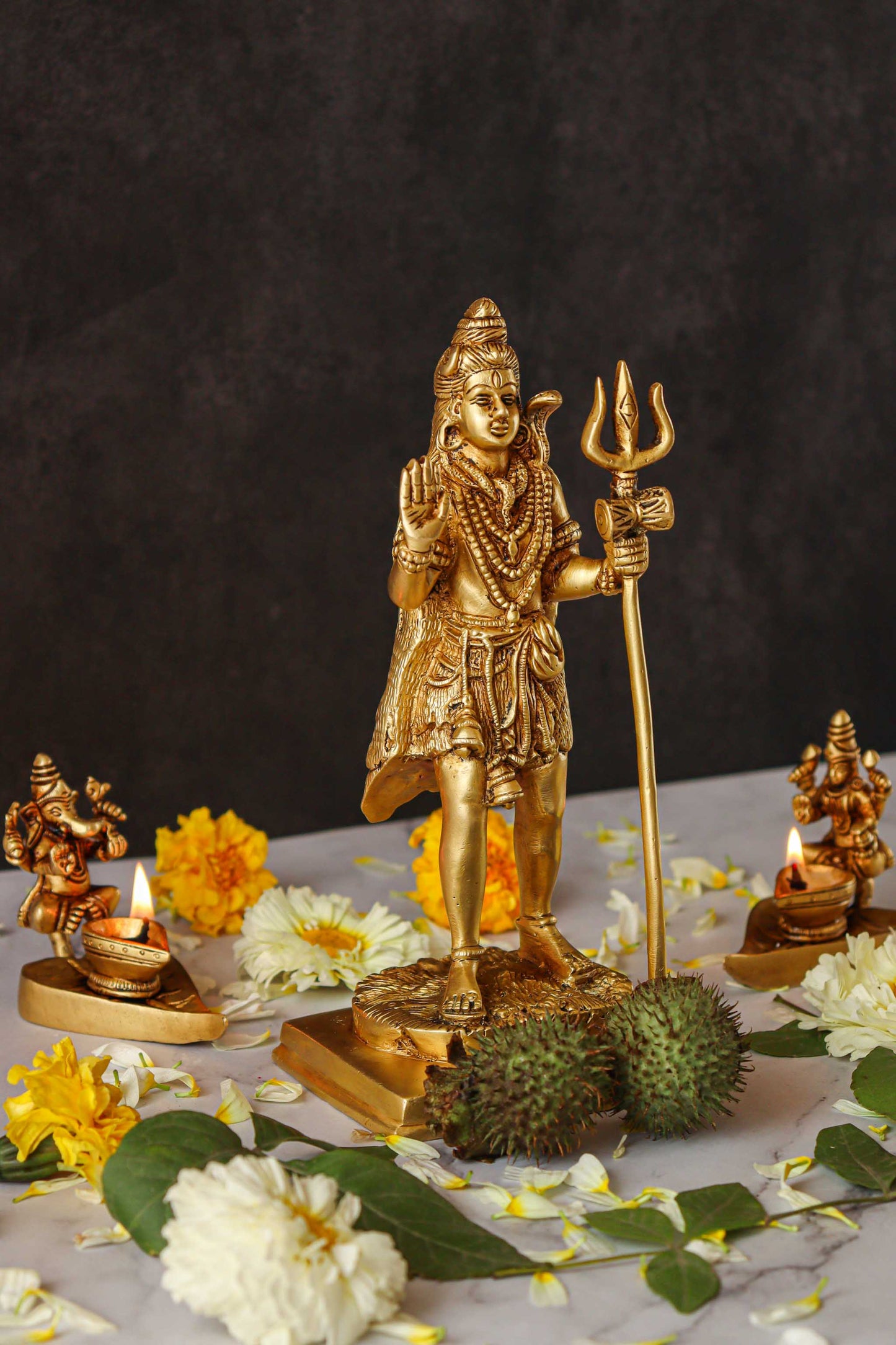 Lord Shiva Standing Brass Statue