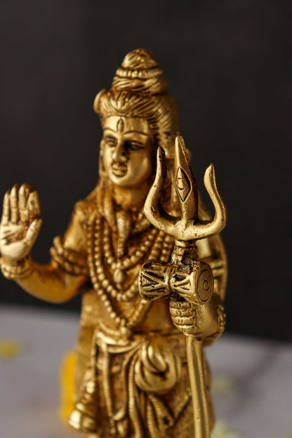 Lord Shiva Standing Brass Statue