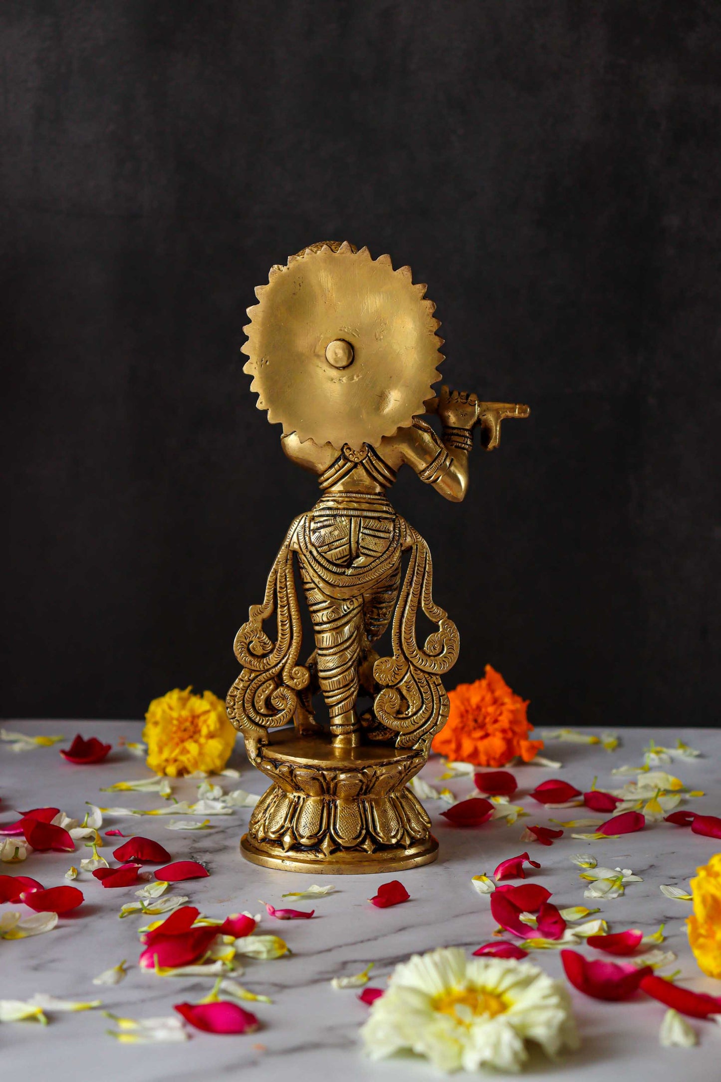 Lord Krishna Standing Brass Statue