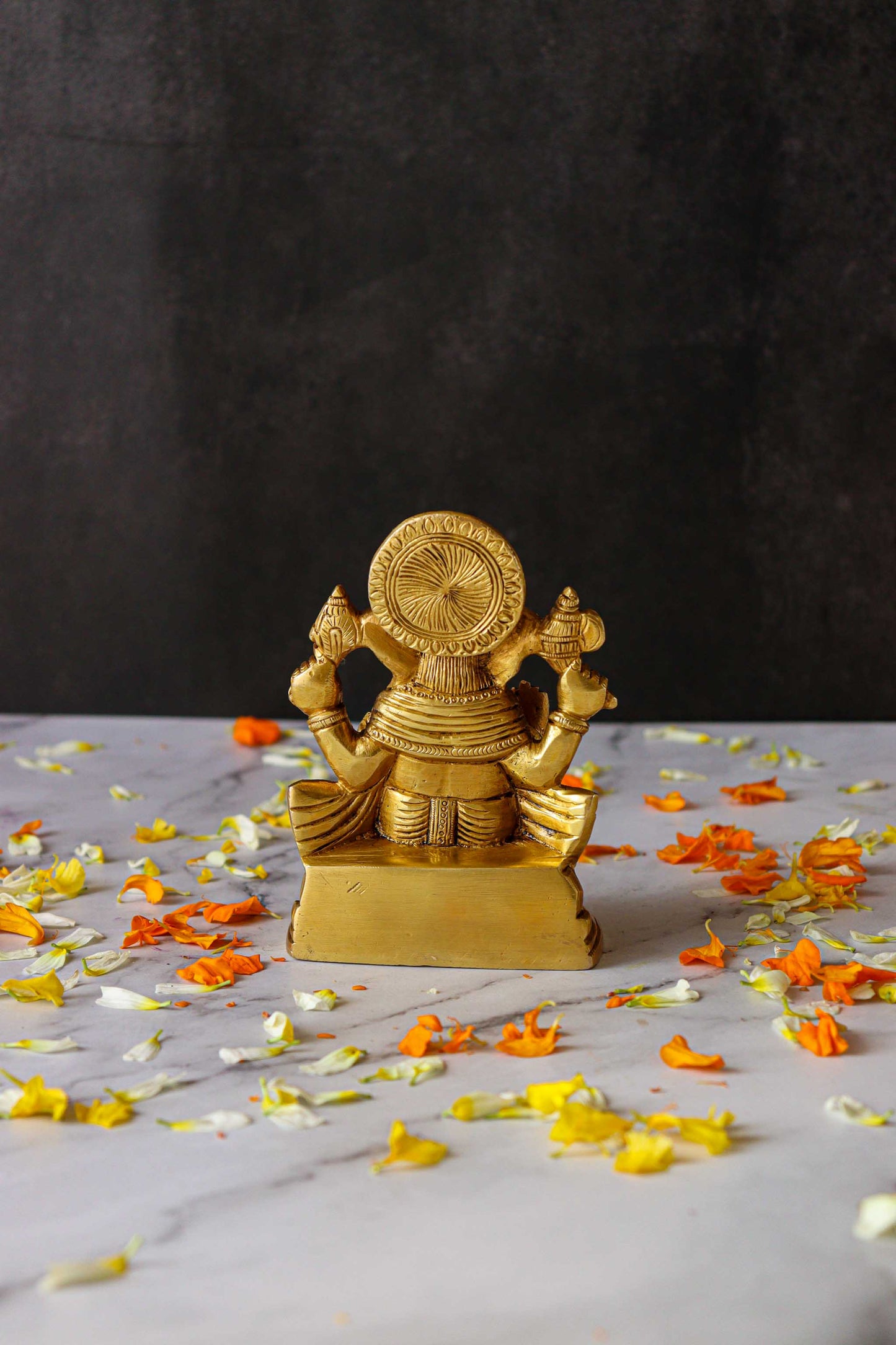 Lord Ganesh Sitting Brass Statue