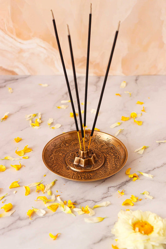 Brass Heritage Incense Holder